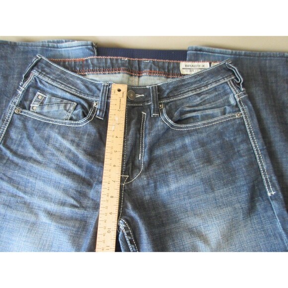 Buffalo Britton BRADY Jeans Mens Straight W31 L32  Blue Embroidered Pockets - Picture 3 of 8